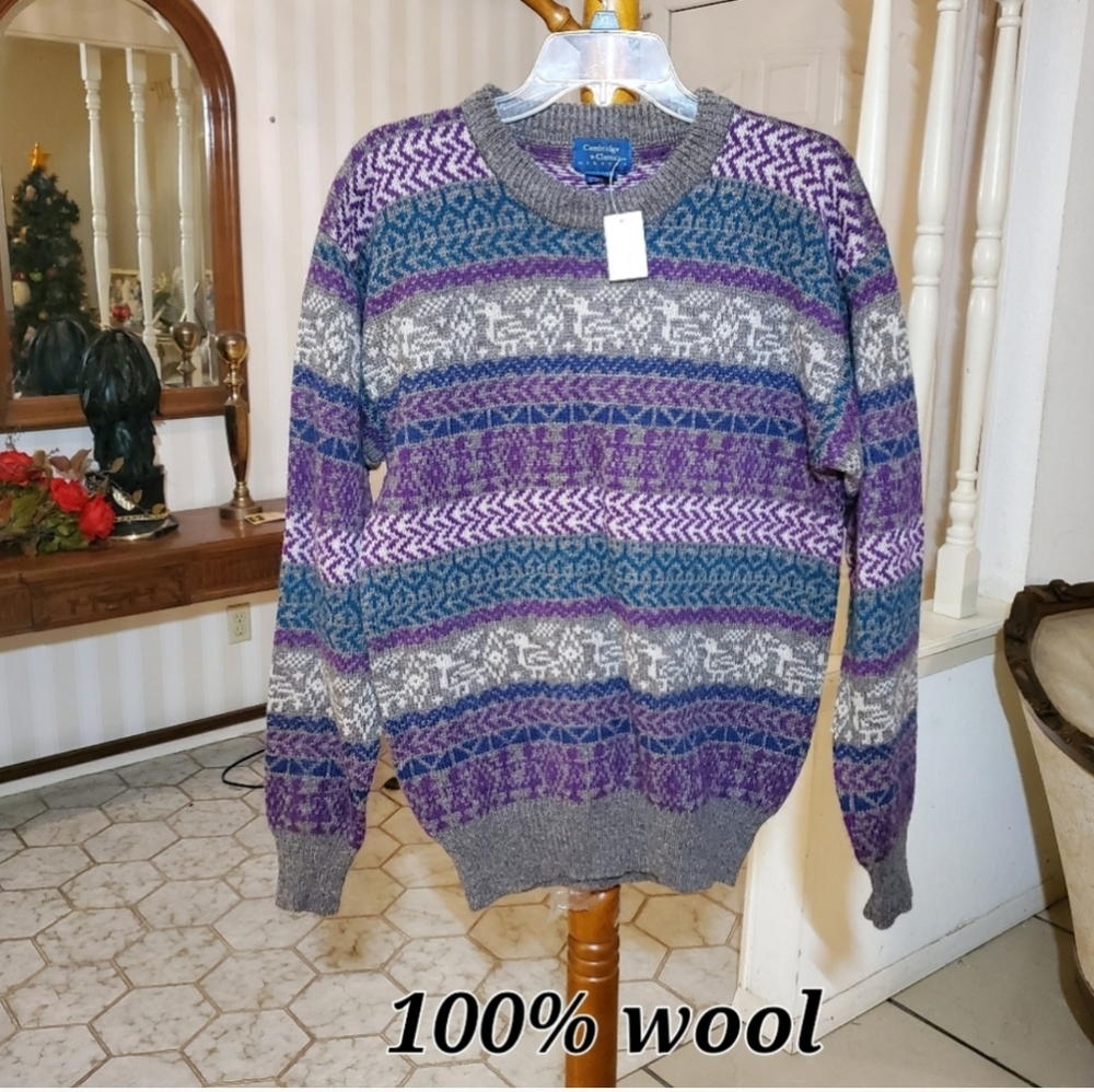 Cambridge Classics 100%  Wool Sweater